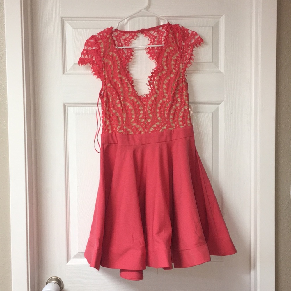Pink lily coral dress